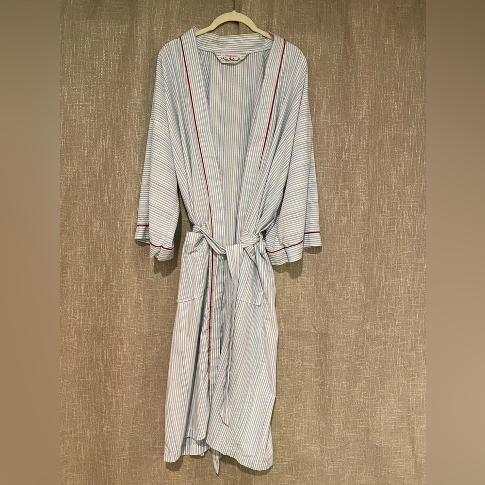 Vintage Men’s Robe “Loungewear by Sea Island” Striped Made in USA One Size